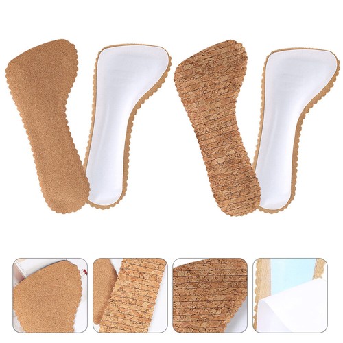 2 pares de plantillas de corcho plantillas adhesivas para zapatos plantillas insertos antideslizantes | eBay