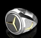 Men's Ring, Mercedes Men's Ring 14k Gold Over 925 unique ring Christmas gifts