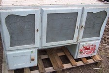 50er Jahre Schrank Oberteil Anrichte Küchenschrank  Vitrine mit schönem Glas