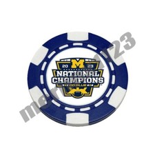 2023 Champ Football Michigan Wolverines Poker Chip Golf Ball Marker Card Guard