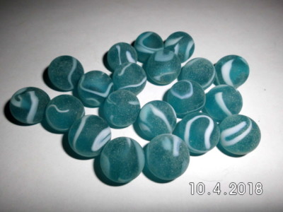 25 Murmeln Eisberg ca. 16mm aus Glas, Glasmurmeln Glaskugel Glaskugel (130065)