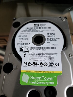 Western Digital Caviar Green 1000GB (1TB) Internal 3.5'' HDD WD10EACS Pre Owner