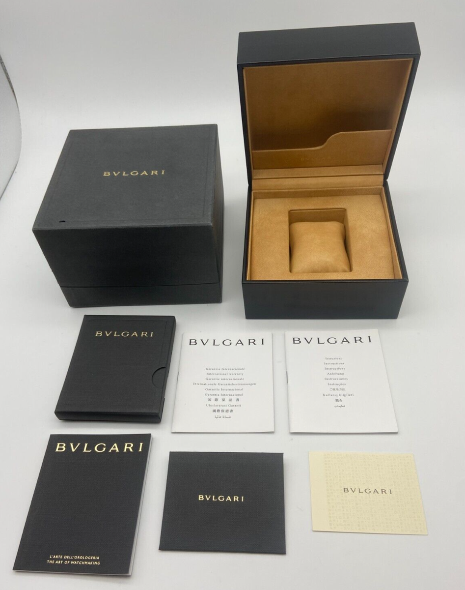 Bvlgari Watch Box Case Black with Booklet #938 | eBay