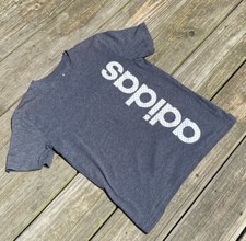 Adidas gray t-shirt Child small 8 unisex tee shirt