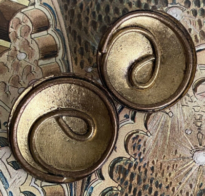Bouton Ancien Mercerie - Métal Doré Avec Perle - Lot De 1 à 10 Pièces - Occasion