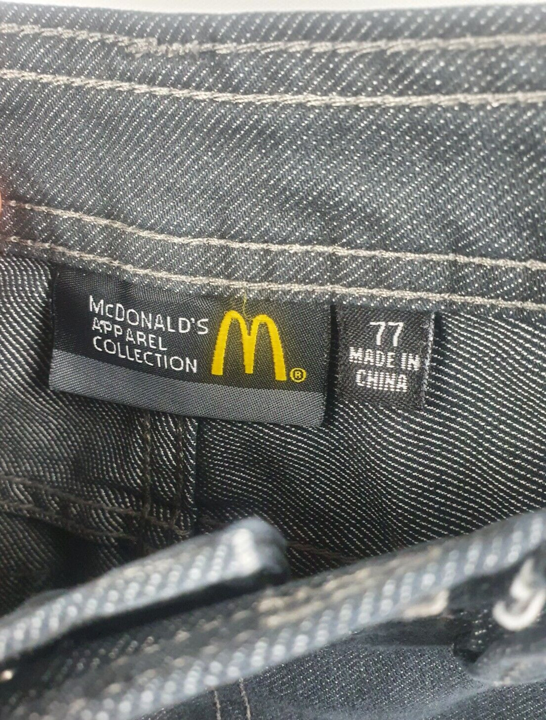 McDonald's Black Denim Jeans Work Pants Women's Gem