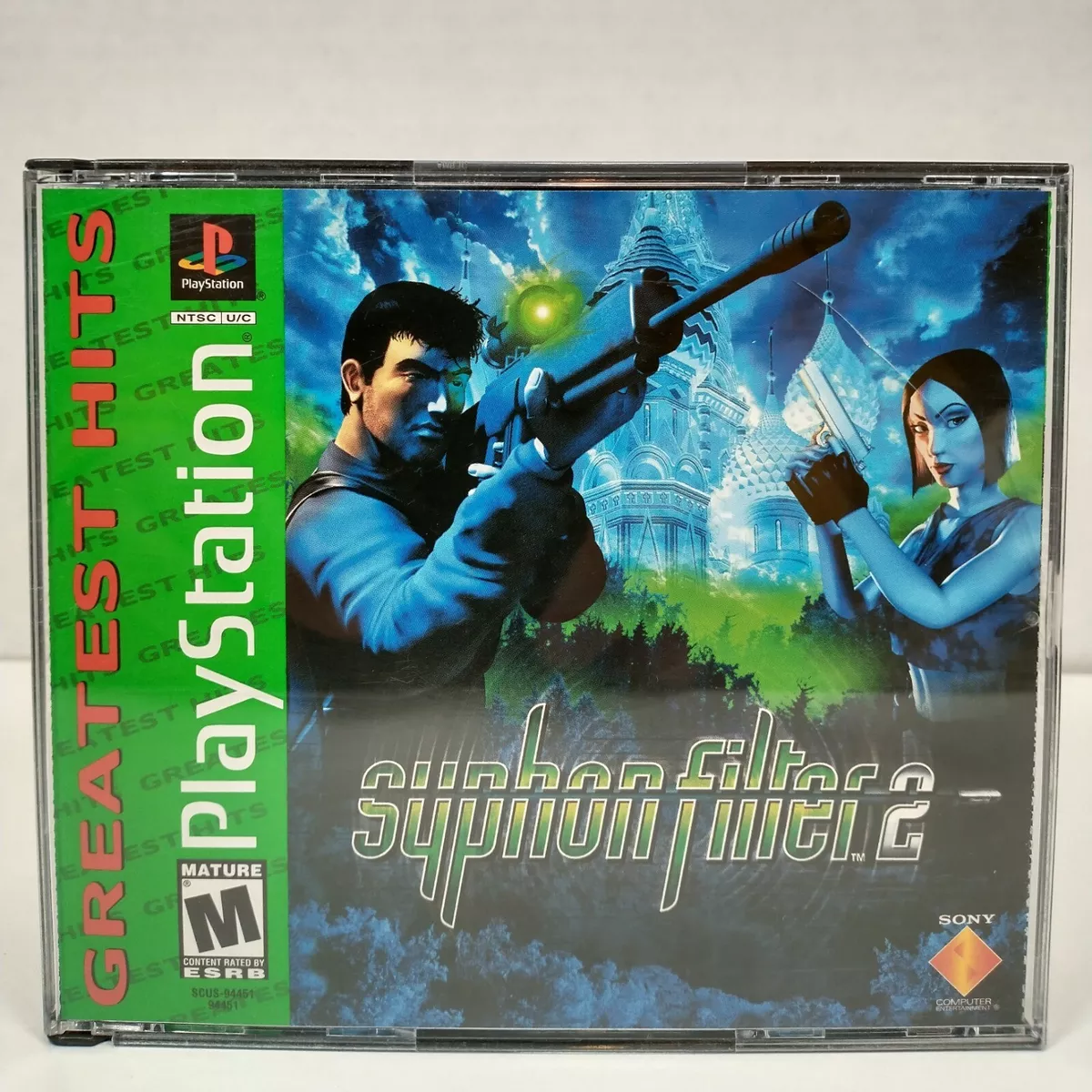 Syphon Filter 2 PlayStation 1 PS1 Greatest Hits Complete INCLUDES EXTRA  GAME! 711719445128