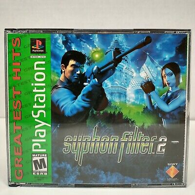 Syphon Filter 2 PlayStation 1 PS1 Greatest Hits Complete INCLUDES EXTRA  GAME! 711719445128