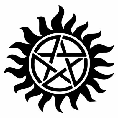 SUPERNATURAL Vinyl Decal Sticker Car Laptop Sam Dean Winchester  Pentagram - Main Image