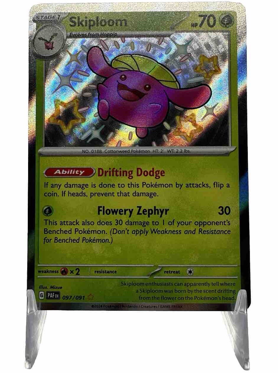 Skiploom 097/091 Paldean Fates Pokémon TCG Scarlet Violet Holo Shiny Ultra Rare