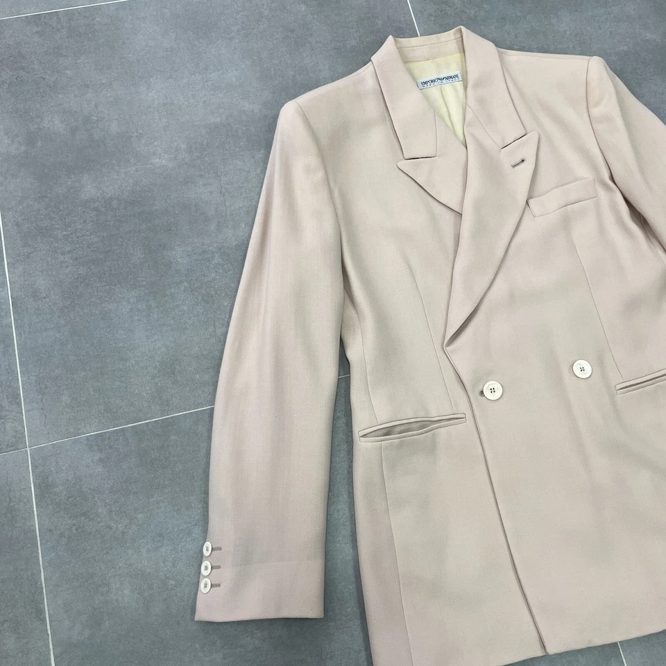 Vintage Emporio Armani Wool Blazer Size 46 - Image 3 of 4