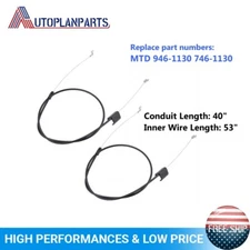 2xControl Cable 746-1130 946-1130 For Troy Bilt MTD Cub Cadet 22" Deck Lawnmower