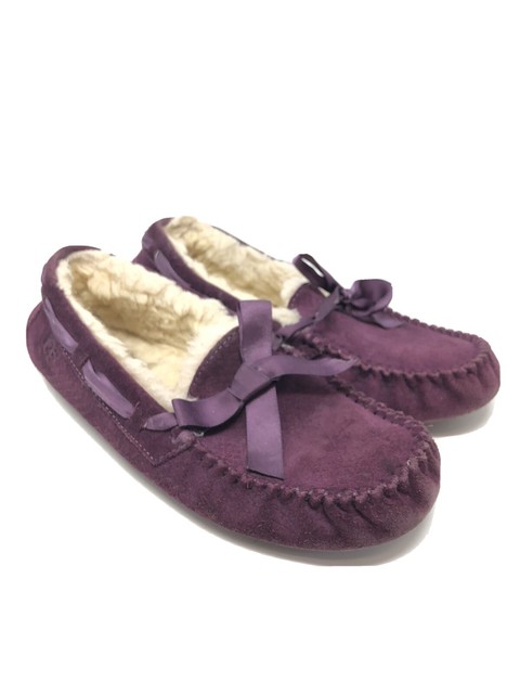 UGG Australia Bow Dakota Womens size 7 Moccasin Comfort House Slippers Purple | eBay