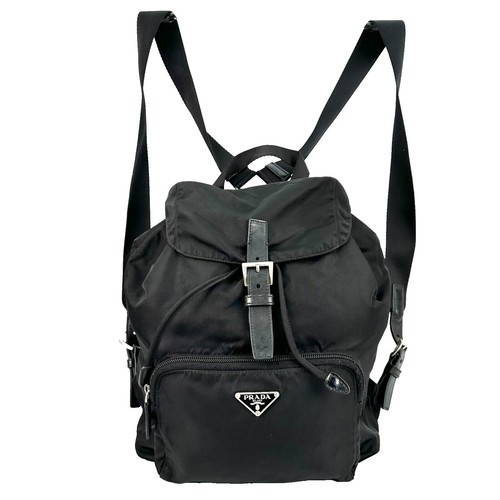 Prada Nylon x Saffiano Leather Backpack 2VZ048 - Nylon, Navy