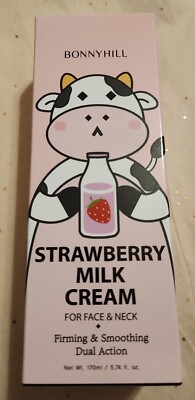 BONNYHILL Strawberry Milk Cream For Face & Neck- Firming & Smoothing - 5.74 oz