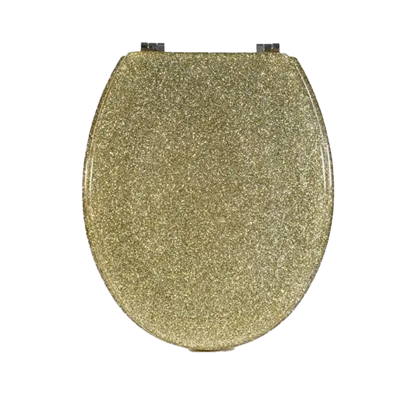 Polyresin Toilet Seat Glitter Stunning Glittering Detailing Durable