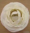 3 1/2" Cream White Ranunculus Silk Flower Hair Comb — photo 2