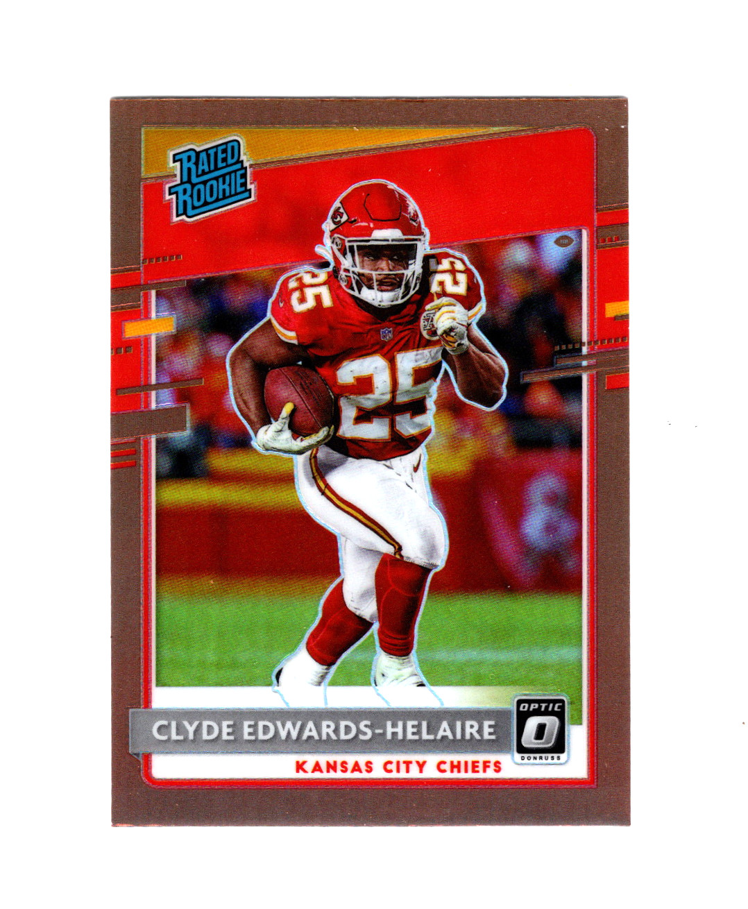 2020 Donruss Optic Rated Rookies Bronze Prizm Clyde Edwards-Helaire Rookie RC