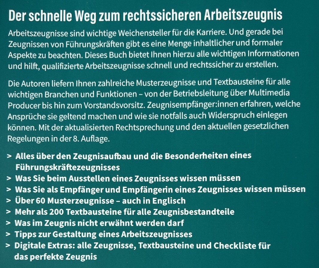 Thumbnail - Buch Arbeitszeugnisse Und Buch Arbeitszeugnisse Für Führungskräfte -