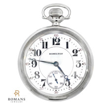 Hamilton 992 Pocket Watch Rail Road Model Made in 1925 Size 16 Serviced Warranty
