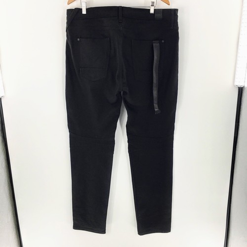 Hudson Mens Jeans Black Biker Moto Blinder Slim Fit Twill Zip Pocket Sz 38 x 35 - Picture 9 of 15