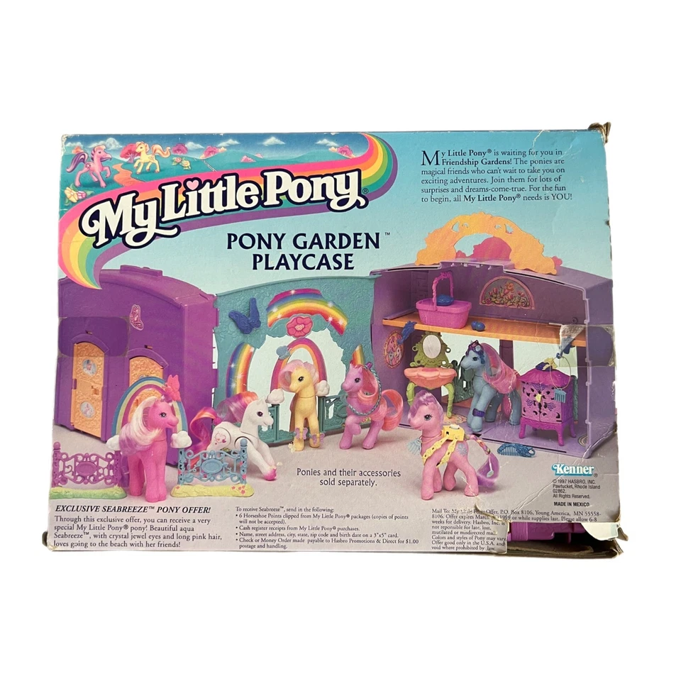Vintage Hasbro My Little Pony G2 1997 Pônei Jardim Playcase Na Caixa Incompleta - Imagem 2 de 4