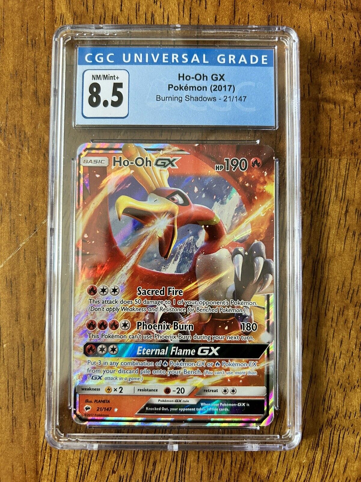 Ho-Oh GX #21/147. Ultra Rare. Holo Rare Pokémon.Burning Shadows Mint NEW