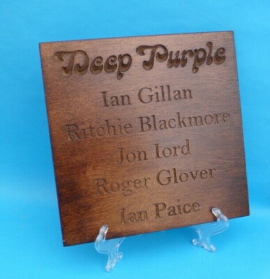 DEEP PURPLE Mancave Wandbild Holztafel Musik Erinnerungsstücke Hard Rock Band