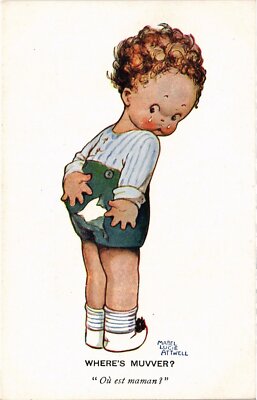 PC ARTIST SIGNED MABEL LUCIE ATTWELL WHERE'S MUVVER (a42407) | eBay