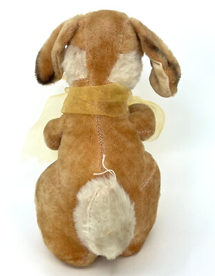 Vintage Plush Easter Bunny 1950s to 70s Artsilk Rabbit 23cm