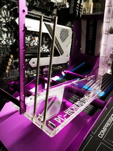 Zeaginal ZC11 Acryl Grafikkartehalter f. Vertikalem Einbau inklusive PCI Rieser  - Bild 3 von 9