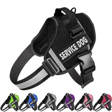 Dog Harness,No-Pull Service Dog Harness with Handle Adjustable Outdoor Pet Do...