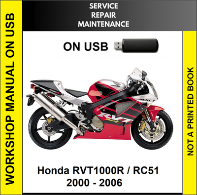Honda RVT1000K RC51 整備マニュアル 2000-2006 HONDA RTV1000R RC51 2001 2002 2003 2004 2005 2006 SERVICE REPAIR