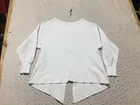 We The Free Shirt Womens M Medium White Long Sleeve Textured Split Back