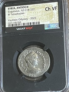 Syria Antioch Elagabalus AD 218 222 BI Tetradrachm NGC Ch VF DL37