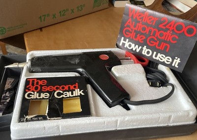 VTG Weller Automatic Glue Gun Kit Model 2400K With Carry Case-Works Instructions