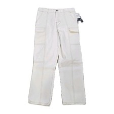 Stella  Blaise Epic Threads Girl White Ivory Straight Leg Baggy Cargo Jeans 14