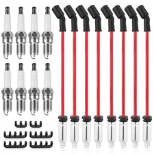 8Pcs 9748HH Wires & 41-962 19299585 Spark Plug For Chevrolet GMC 4.8L 5.3L 6.0L