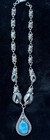Vintage Mexican 925 Silver & Turquoise Necklace Native Am. Style 11” — photo 1