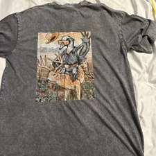 Combat Waterfowl Duck Riding On Back Of A Deer tshirt mens size XL