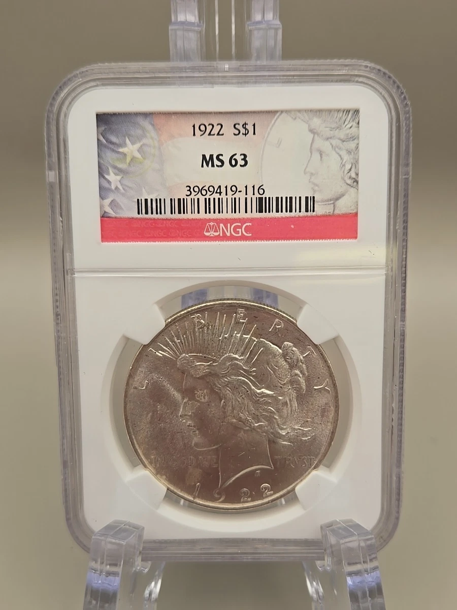 MS 63 Graded 1922 Year Peace Dollars (1921-1935) for sale | eBay