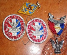 Boy Scout  Eagle  Medal Rob 4 & Eagle Partch's Sterling 1 Palm  # 22