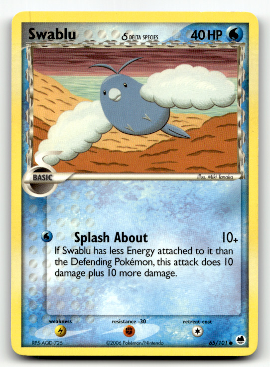 Swablu (Delta Species) 65/101 Normal Common Dragon Frontiers LP