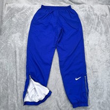 Vintage 90s Nike Windbreaker Lined Track Pants Womens Large Ankle Zip Jogger