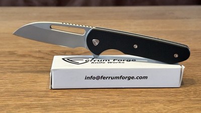 Ferrum Forge Prolix Black G10 Handles Nitro-V Stonewashed Sheepsfoot