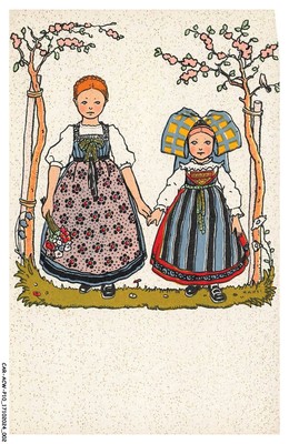 CAR-ACWP10-0642-Illustrators - HANSI - Two Girls Holding Hands