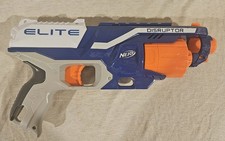 Nerf N-Strike Elite Disruptor 6 Dart Rotating Drum, Slam Fire, Blue And white