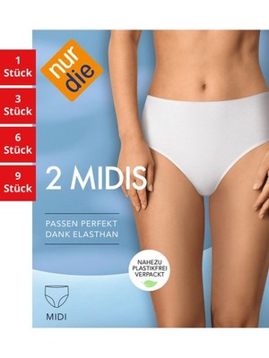 Nur Die Damen Slip Unterhose Unterwäsche Basic Midislip Panty String Hipster