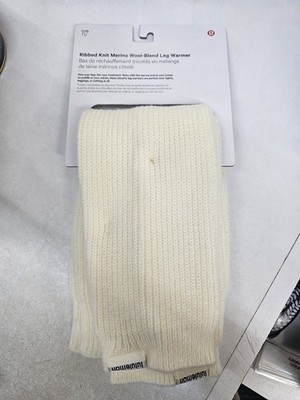 Lululemon Women's Ribbed Knit Merino Wool-Blend Leg Warmer Bone One Size
