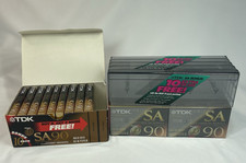 TDK SA90 Cassette Tapes Lot 19 New Sealed Type II High Bias 10 Extra Cases